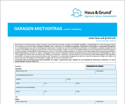 Garagen-Mietvertrag Vorschau
